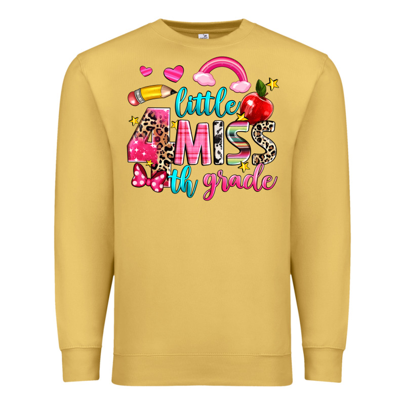 Little Miss Fourth Grade Premium Sweatshirt by NancyCooperArtShop | Teevron