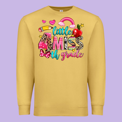 Little Miss Fourth Grade Premium Sweatshirt Designed By Nancycooperartshop