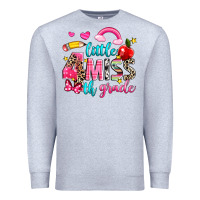 Heather Grey little miss fourth grade Premium Sweatshirt - NancyCooperArtShop