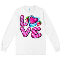 White love with strawberry candy Long Sleeve Tee - AdoDesignShop