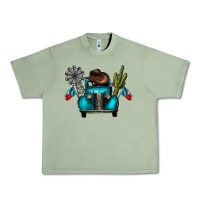 Oil Green texas truck Urban Heavy Tee - CowhideDigitalArt