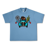 Pebble Blue texas truck Urban Heavy Tee - CowhideDigitalArt