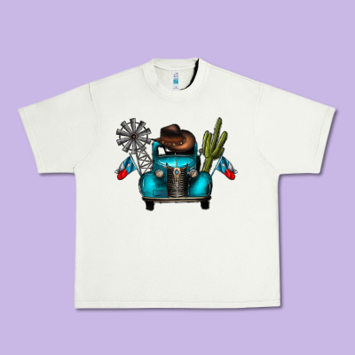 Texas Truck Urban Heavy Tee Designed By Cowhidedigitalart