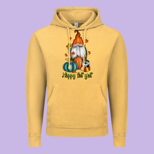 Happy Fall Y'all Gnome Vintage Hoodie Designed By Ranaportraitstore