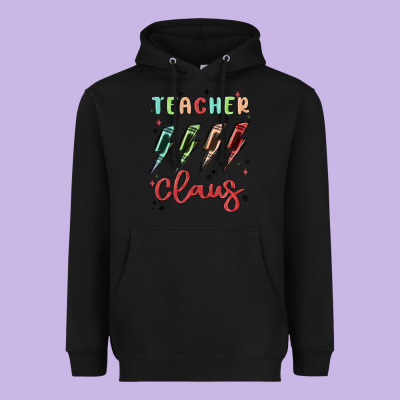 Teacher Claus Heavyweight Hoodie Designed By Maliassmallbusiness
