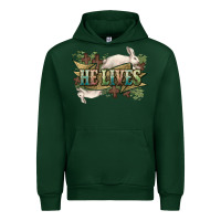 Forest Green He lives Easter Urban Hoodie - NancyCooperArtShop