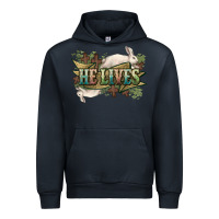Navy He lives Easter Urban Hoodie - NancyCooperArtShop