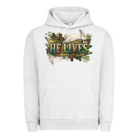Pigment Lunar Rock He lives Easter Urban Hoodie - NancyCooperArtShop