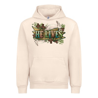 Sandshell He lives Easter Urban Hoodie - NancyCooperArtShop