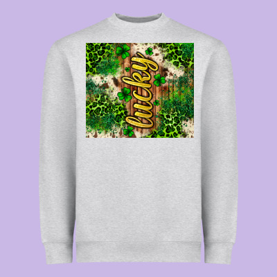 St. Patrick's Day Lucky Tumbler Heavyweight Sweatshirt Designed By Neo Western