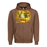Chestnut Western Y'all Gonna Learn Today Zipper Hoodie - LillyAllenDesigns