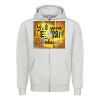 Dove Grey Western Y'all Gonna Learn Today Zipper Hoodie - LillyAllenDesigns