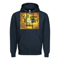 Navy Western Y'all Gonna Learn Today Zipper Hoodie - LillyAllenDesigns