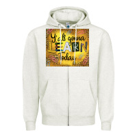 Oatmeal Heather Western Y'all Gonna Learn Today Zipper Hoodie - LillyAllenDesigns