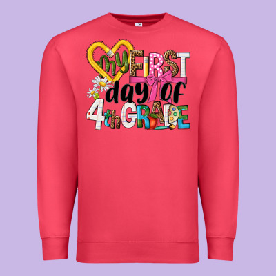 My First Day Of 4th Grade Premium Sweatshirt Designed By Nancycooperartshop