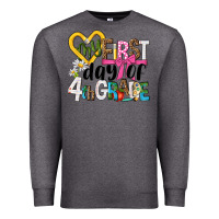 Charcoal Heather my first day of 4th grade Premium Sweatshirt - NancyCooperArtShop