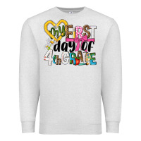 Oatmeal Heather my first day of 4th grade Premium Sweatshirt - NancyCooperArtShop