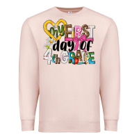 Pale Pink my first day of 4th grade Premium Sweatshirt - NancyCooperArtShop