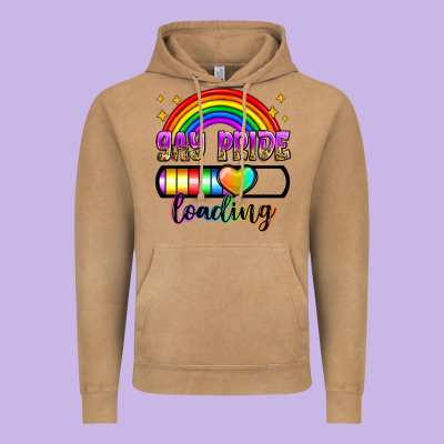 Gay Pride Loading Vintage Hoodie Designed By Zillion Design Studio