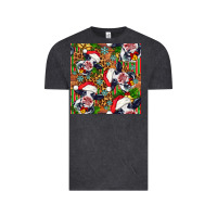 Vintage Black christmas leopard cow Vintage Tee - FaDigitalArtStudio