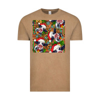 Vintage Coffee christmas leopard cow Vintage Tee - FaDigitalArtStudio