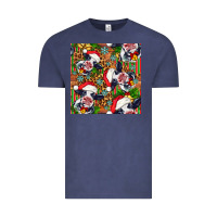 Vintage Denim christmas leopard cow Vintage Tee - FaDigitalArtStudio