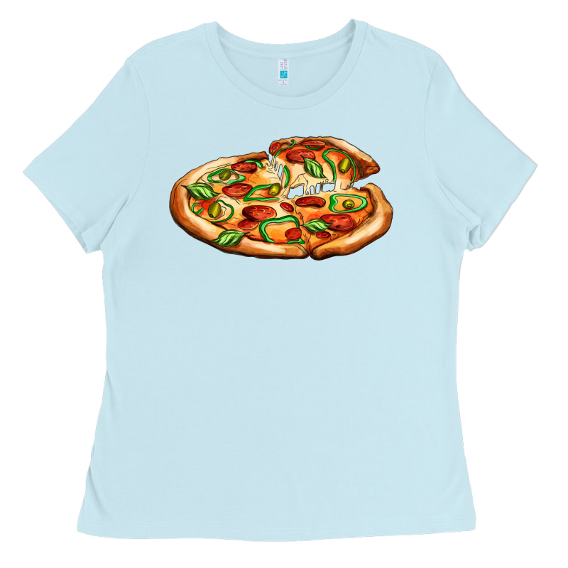 Big Pizza Ladies Tee by AdoDesignShop | Teevron