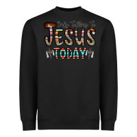 Black only talking jesus today Heavyweight Sweatshirt - CowhideDigitalArt