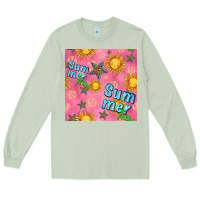 Matcha summer time of the sun seamless pattern Long Sleeve Tee - BundleAndBundleShop