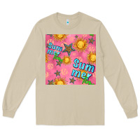 Mushroom summer time of the sun seamless pattern Long Sleeve Tee - BundleAndBundleShop