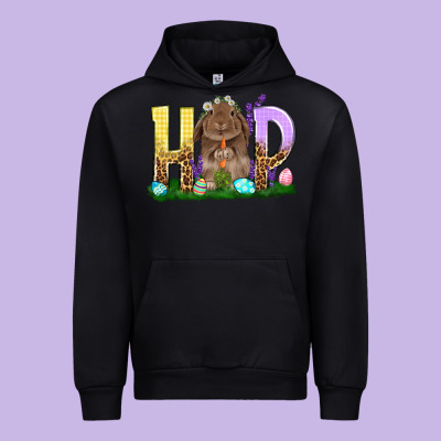 Hop Rabbit Urban Hoodie Designed By Nancycooperartshop