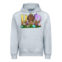 Heather Grey Hop rabbit Urban Hoodie - NancyCooperArtShop