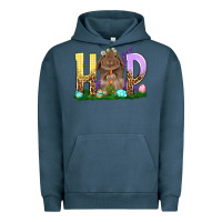 Pigment Midnight Navy Hop rabbit Urban Hoodie - NancyCooperArtShop