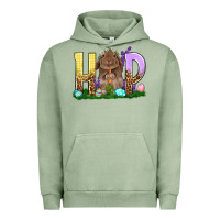 Pigment Oil Green Hop rabbit Urban Hoodie - NancyCooperArtShop