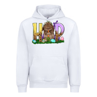 White Hop rabbit Urban Hoodie - NancyCooperArtShop