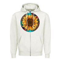 Oatmeal Heather sunflower christmas ornament Zipper Hoodie - Jasminsmagicworld