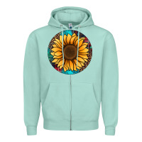 Seafoam sunflower christmas ornament Zipper Hoodie - Jasminsmagicworld