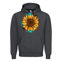 Smoke sunflower christmas ornament Zipper Hoodie - Jasminsmagicworld