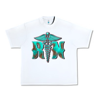 White registered medical symbol nurse Urban Heavy Tee - BarkalooDesign