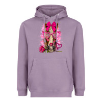 Lavender valentines day horse with sunglasses Heavyweight Hoodie - NancyCooperArtShop