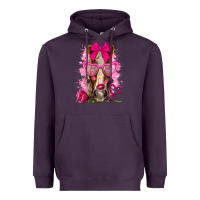 Plum valentines day horse with sunglasses Heavyweight Hoodie - NancyCooperArtShop