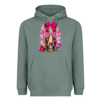 Sage valentines day horse with sunglasses Heavyweight Hoodie - NancyCooperArtShop
