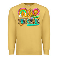 Antique Gold hello preschool Premium Sweatshirt - NancyCooperArtShop