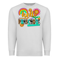 Dove Grey hello preschool Premium Sweatshirt - NancyCooperArtShop