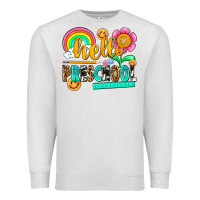 Oatmeal Heather hello preschool Premium Sweatshirt - NancyCooperArtShop