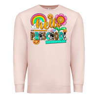 Pale Pink hello preschool Premium Sweatshirt - NancyCooperArtShop
