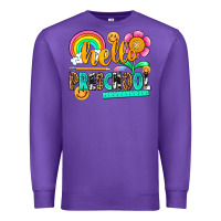 Purple hello preschool Premium Sweatshirt - NancyCooperArtShop
