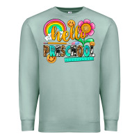 Seafoam hello preschool Premium Sweatshirt - NancyCooperArtShop