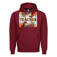 Burgundy Teacher Zipper Hoodie - LillyAllenDesigns