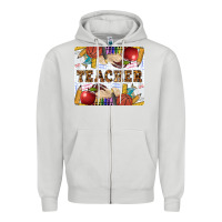 Dove Grey Teacher Zipper Hoodie - LillyAllenDesigns
